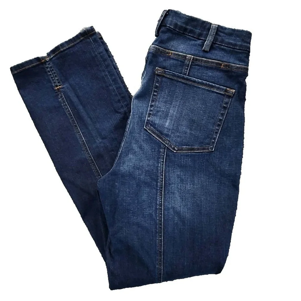 Duluth Trading Co Women 30/10 High Rise Straight Seam Split Hem EUC